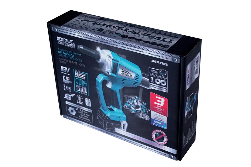 Nitownica akumulatorowa 10KN 18V 0*AH sas+all