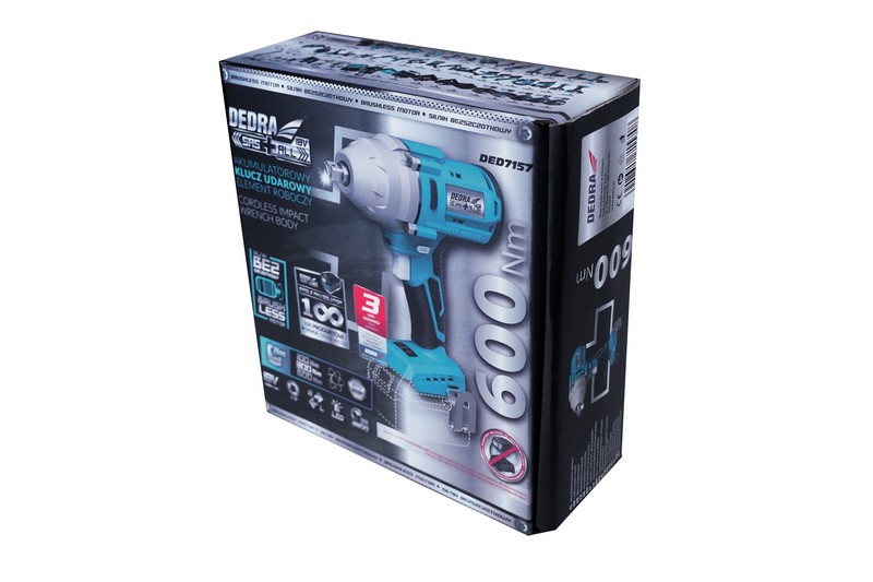 Klucz udarowy akumulatorowy 1/2'' 18V 650NM 0*AH SAS+