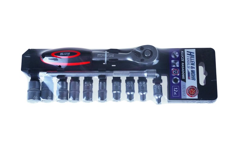 Zestaw kluczy nasadowych 1/4'' 12 elementów