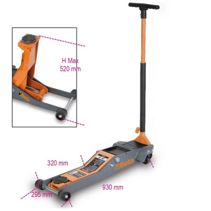 Podnośnik hydrauliczny długi 2T
