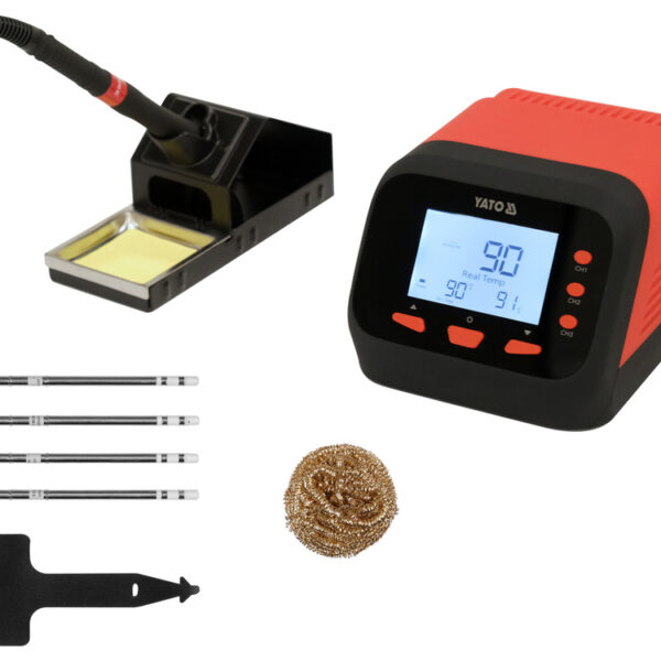 Stacja lutownicza cyfrowa 75W TYP grot, wyświetlacz LCD