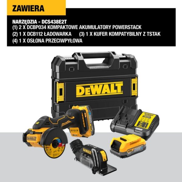 Szlifierka kątowa akumulatorowa 76mm 18V XR 2*1.7AH