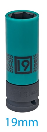 Nasadka długa udarowa cienkościenna z tuleją 1/2'' 19mm*80
