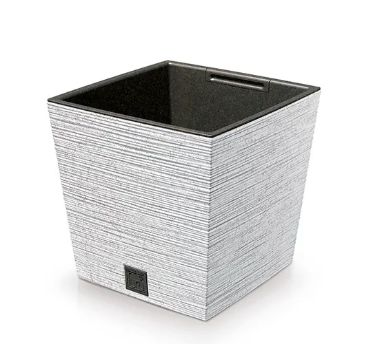 Doniczka furu square ECO wood - biały FSC MIX