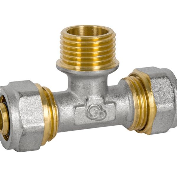 Trójnik pex-al-pex chrom 1/2-16*16 chłopczyk