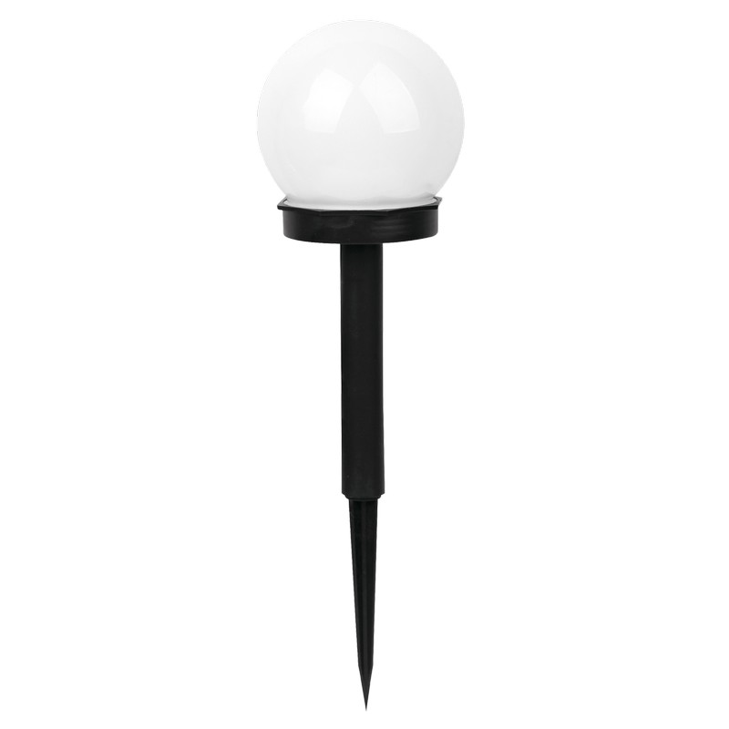 Lampa solarna 6500K LED kula biała plastik czarny