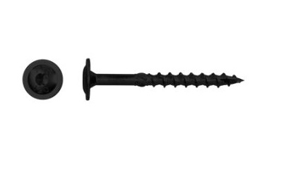 Wkręt do drewna z kołnierzem na torx ocynk czarny 8*50mm T40