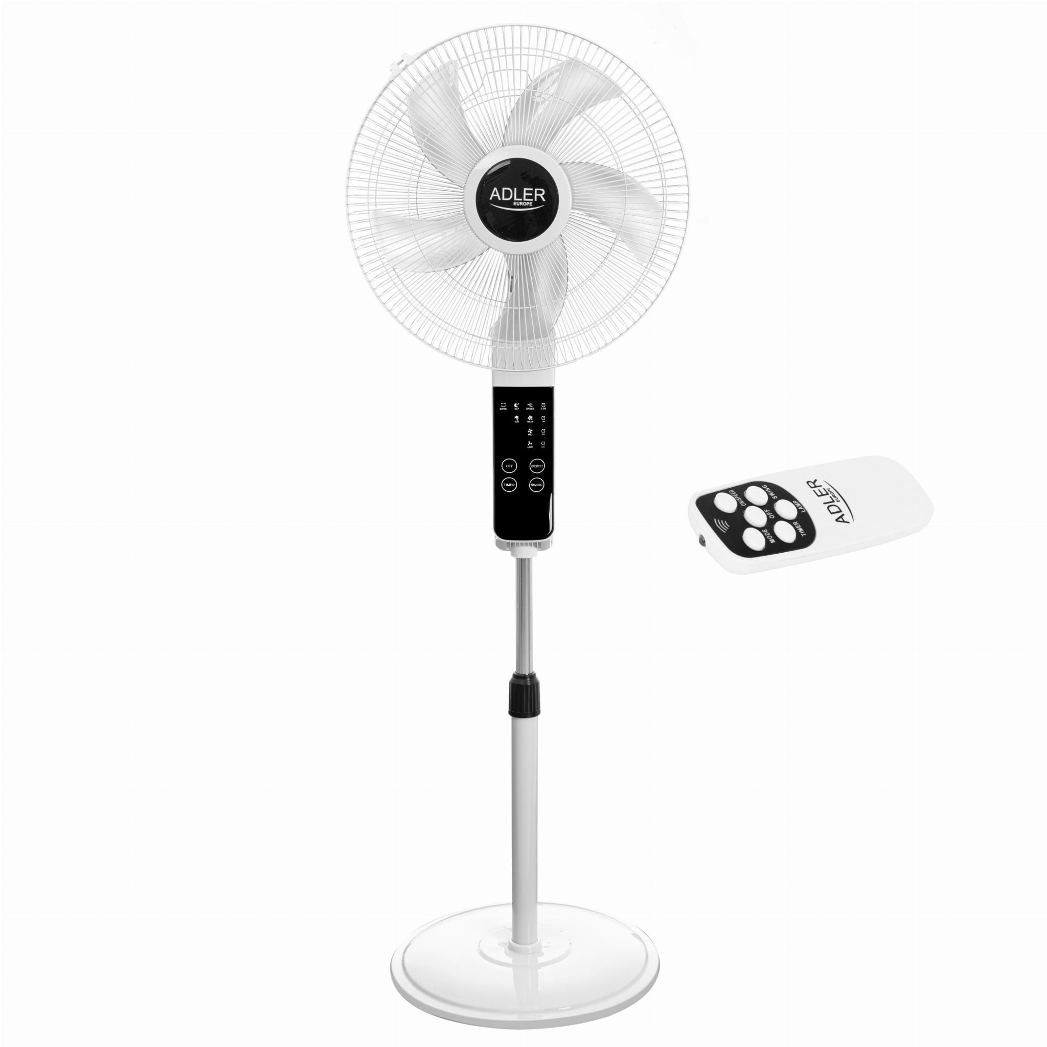 Wentylator stojący 40cm LED AD 7328 pilot