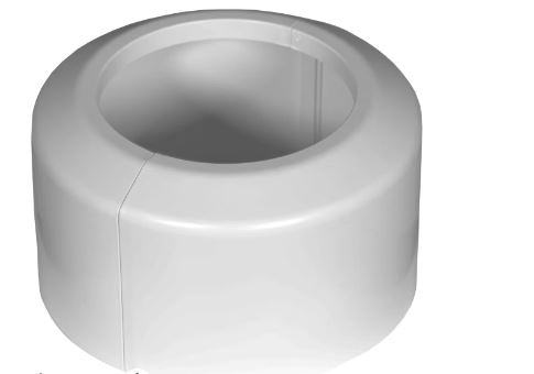 Rozeta 110WC dzielona