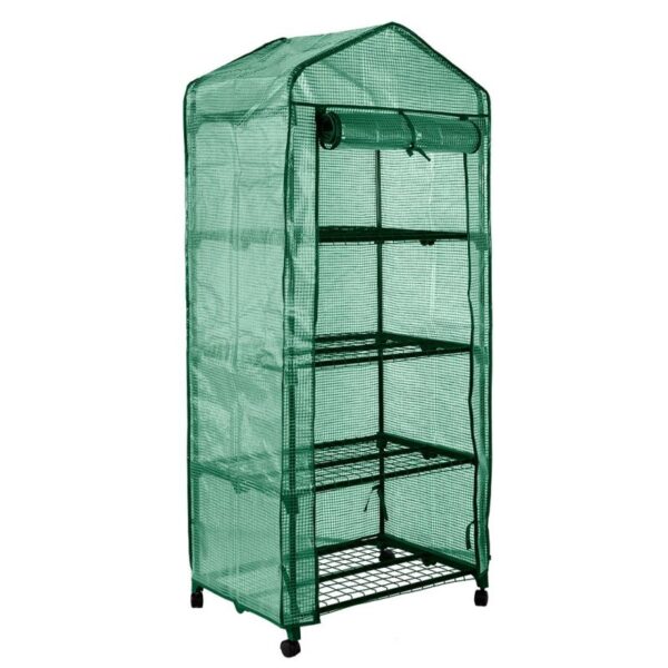 Szklarnia 69*49*160 cm,folia PVC, metalowa konstrukcja,kółka