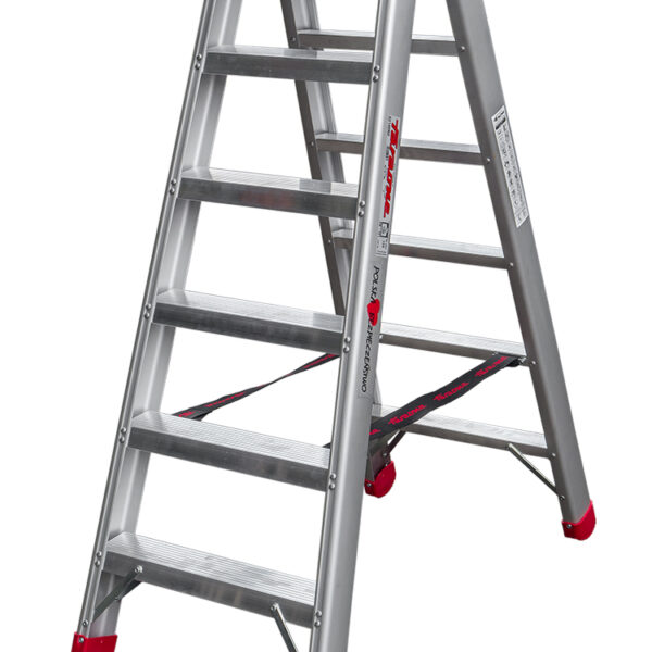 Drabina 2X6 dwustronna z szerokimi stopniami