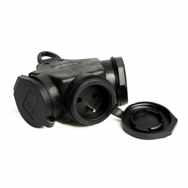 Rozgałężnik potrójny gumowy 3*2P+Z Z/UZ IP44