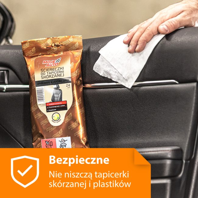 Ściereczki do tapicerki skórzanej - cytryna - 24 sztuki