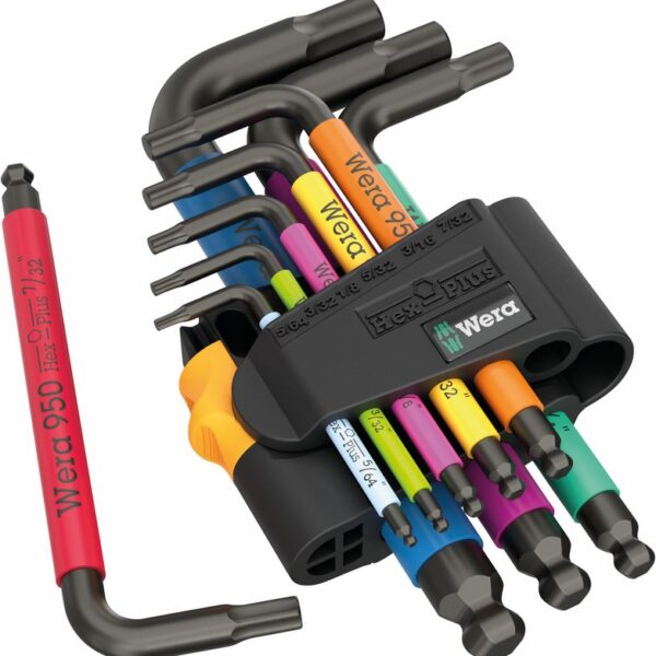 Zestaw kluczy trzpieniowych 950/9 hex-plus multicolou 9CZR