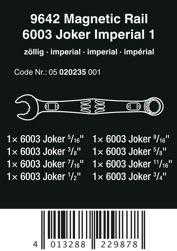Zestaw kluczy płas.-oczk. z grzech. 6003 joker 1+LISTA magn.