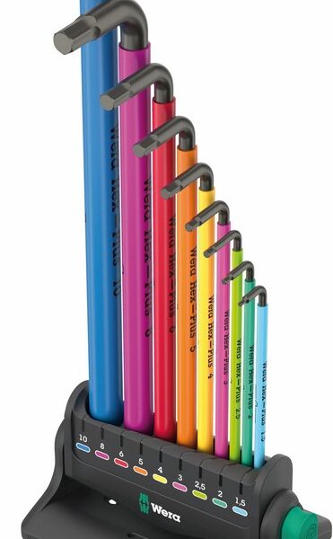 Zestaw kluczy trzpieniowych 950/9 hex-plus multicolou 3 9CZR