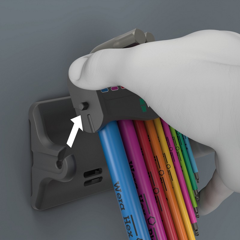 Zestaw kluczy trzpieniowych 950/9 hex-plus multicolou 3 9CZR