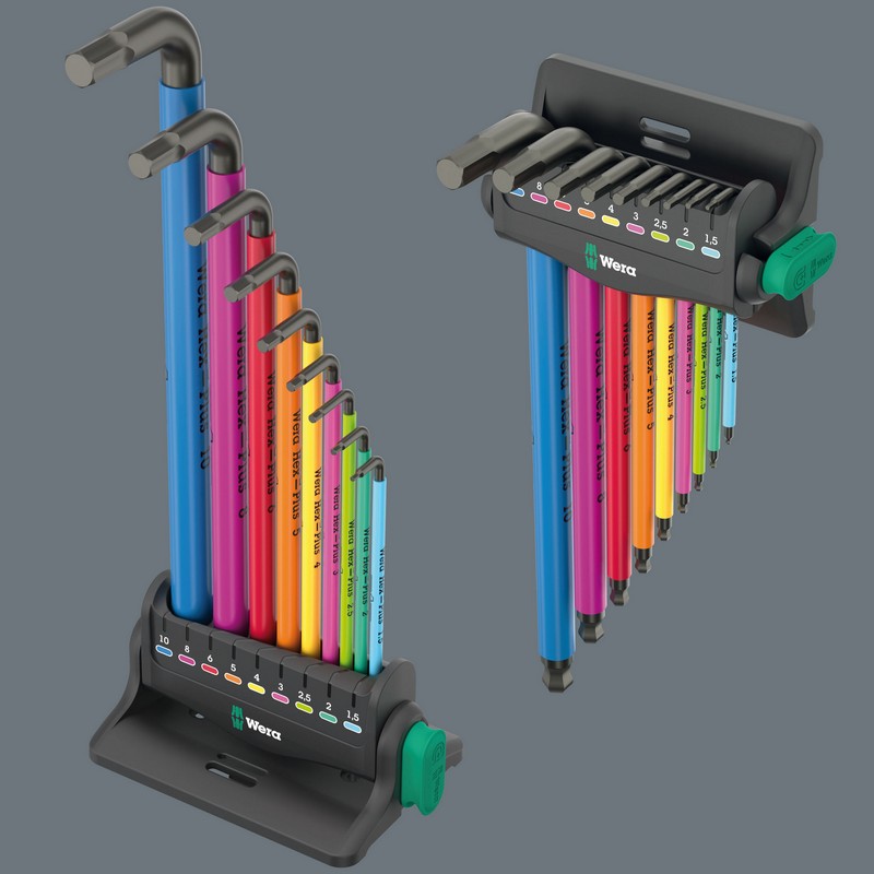 Zestaw kluczy trzpieniowych 950/9 hex-plus multicolou 3 9CZR