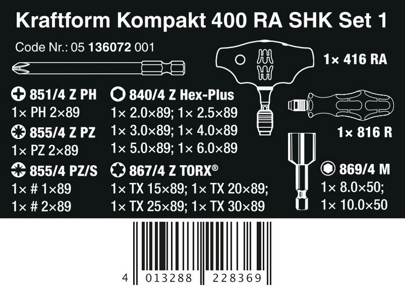 Zestaw kraftform kompakt 400 RA SHK SET 1, 19 część