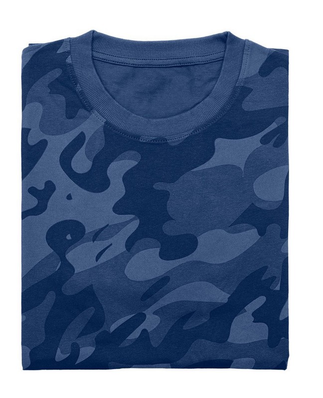 T-shirt roboczy camo navy, rozmiar M