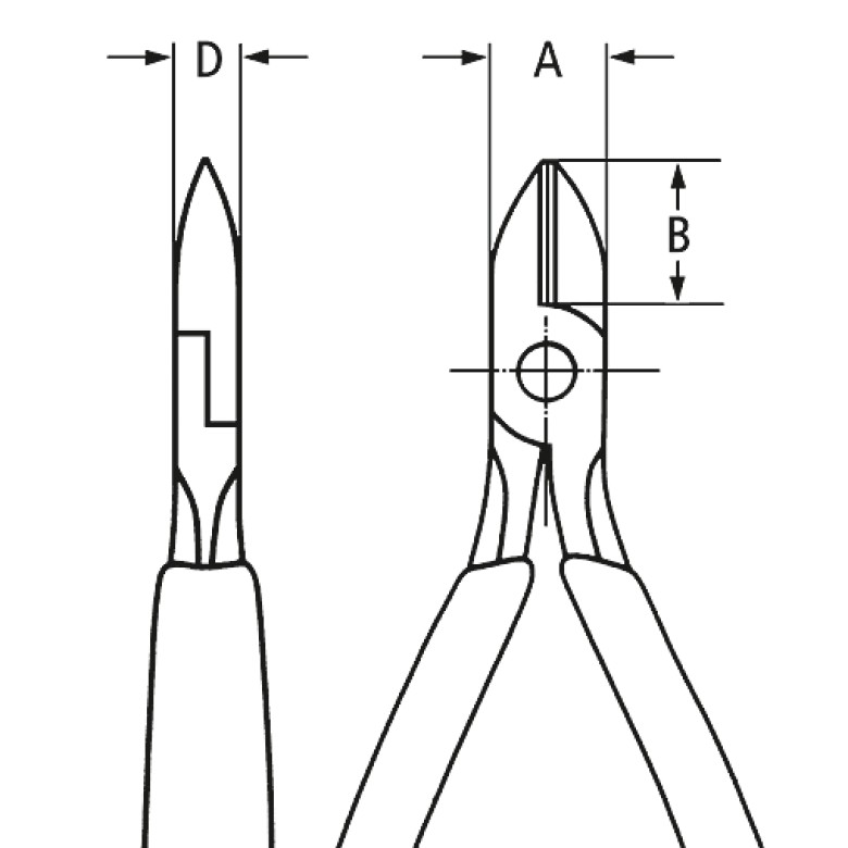 Szczypce tnące boczne dla elektroników 125mm