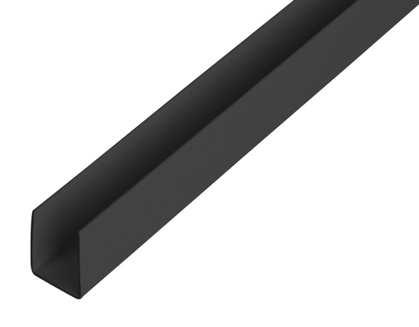 Profil U PCV czarny 2600X21X10X1,0X19