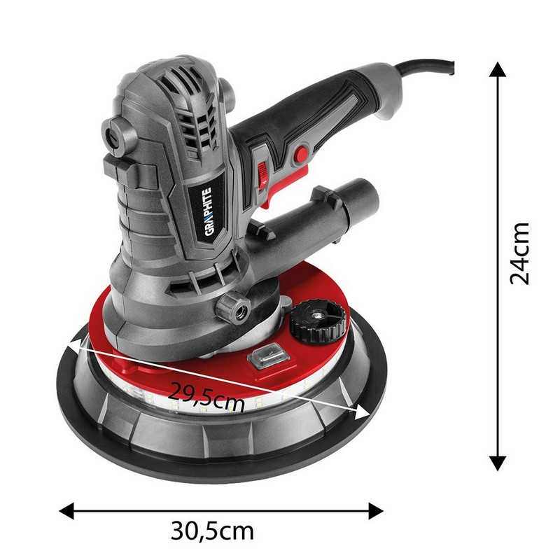 Szlifierka do gipsu 900W, 180 MM, LED krótka