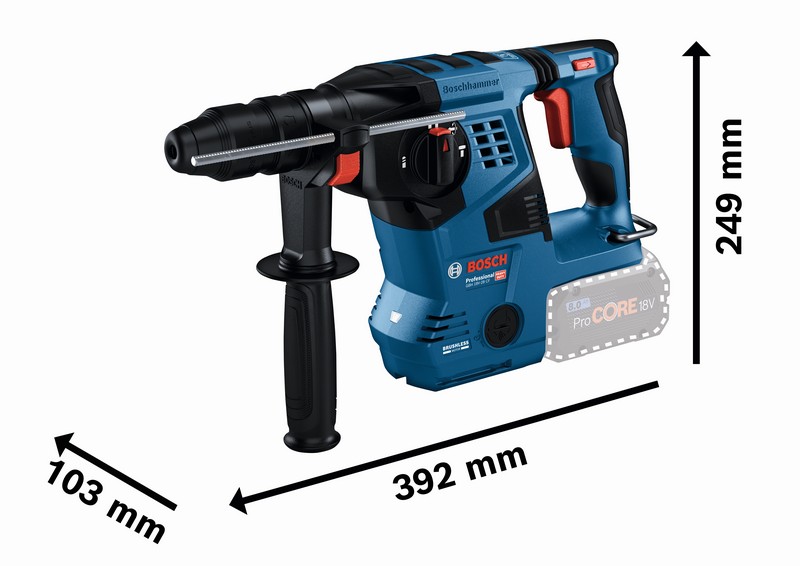Młot udarowy obrotowy akumulatorowy SDS+ GBH 18V-28 CF 2*8AH