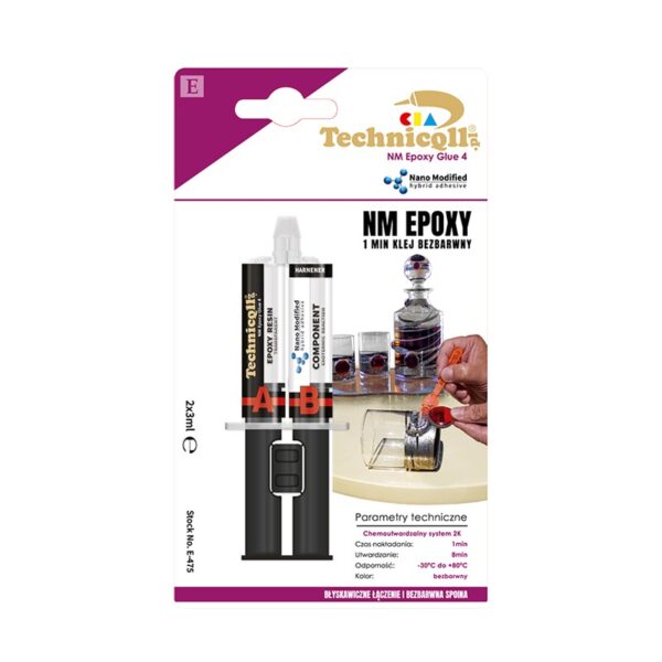 Klej epoksydowy 1 minutowy bezbarwny 2*3ml
