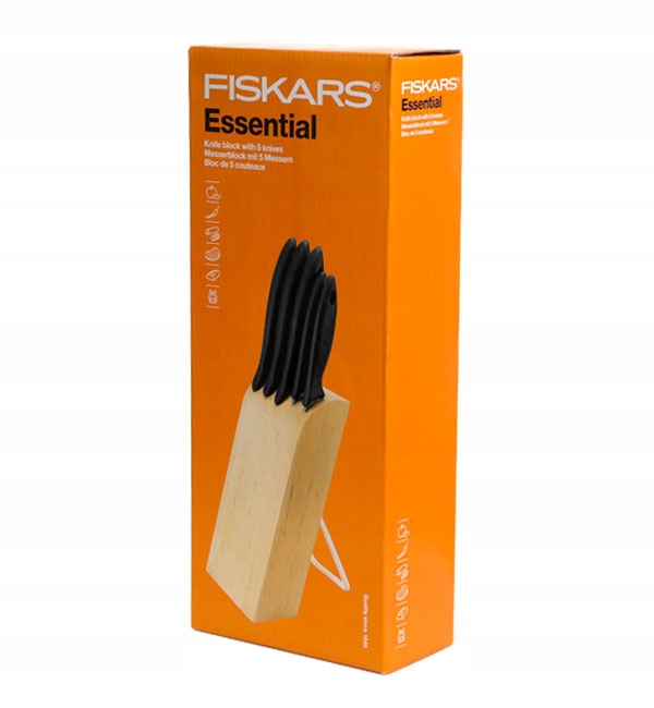 Essential zestaw 5 noży w bloku