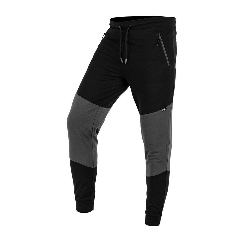 Spodnie dresowe comfort czarno-szare rozmiar XL