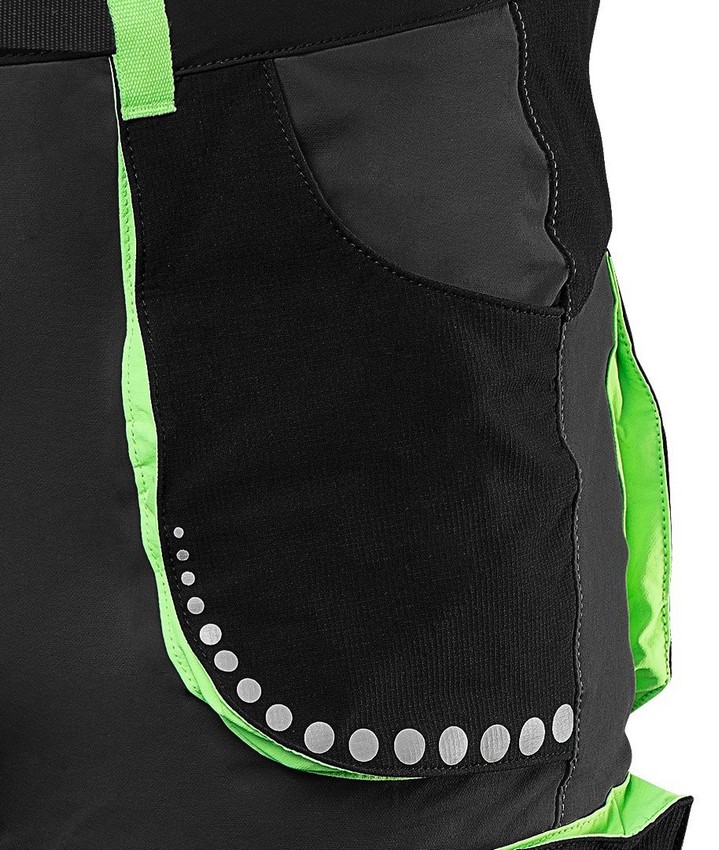 Krótkie spodenki premium, 4 WAY stretch czarne rozmiar XL
