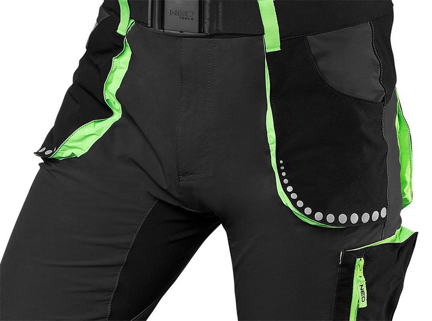 Krótkie spodenki premium, 4 WAY stretch czarne rozmiar xxxl
