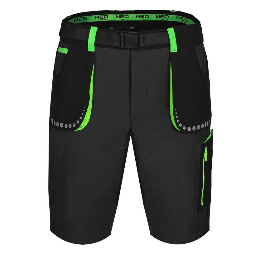 Krótkie spodenki premium, 4 WAY stretch czarne rozmiar S