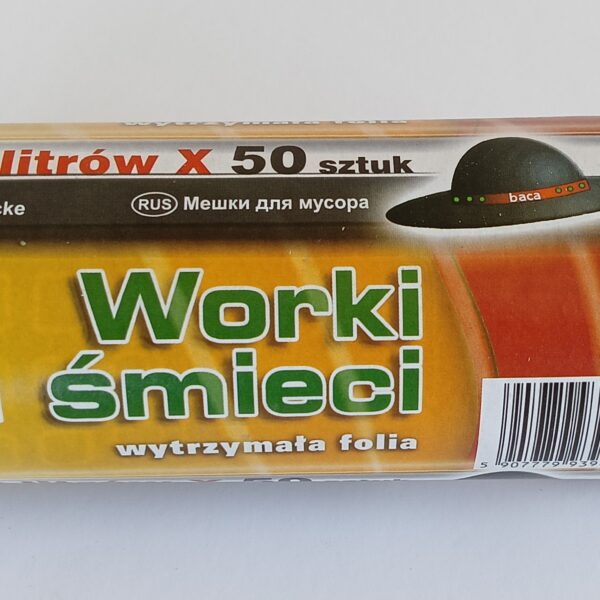 Worki na śmieci 35L 50*60HD czarne 50 sztuk