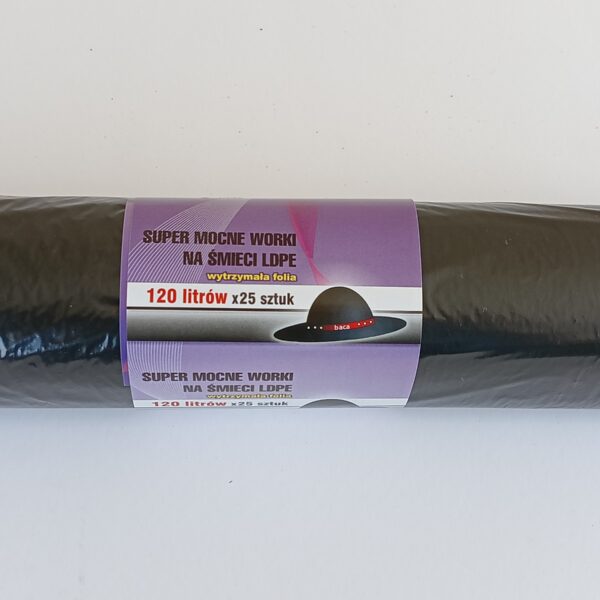 Worki na śmieci 120L 70*110 czarne 25 sztuk