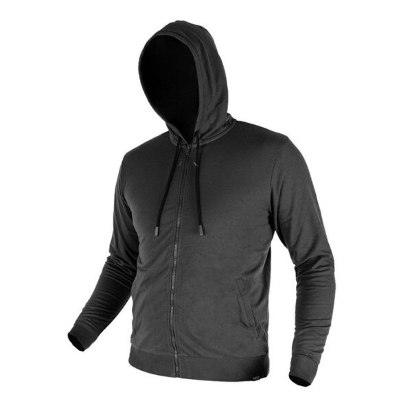 Bluza rozpinana z kapturem comfort szara rozmiar XL