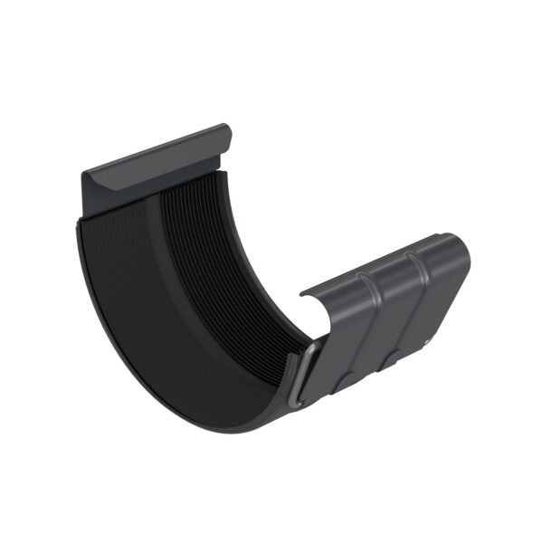 Złączka rynnowa stal 125mm grafit