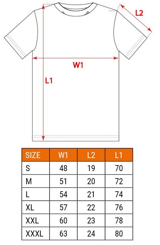 T-shirt cieniowany denim, rozmiar XXL