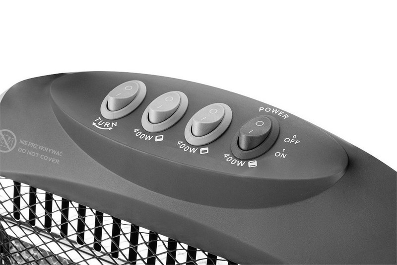 Promiennik halogenowy podczerwieni 400W/800W/1200W czarny