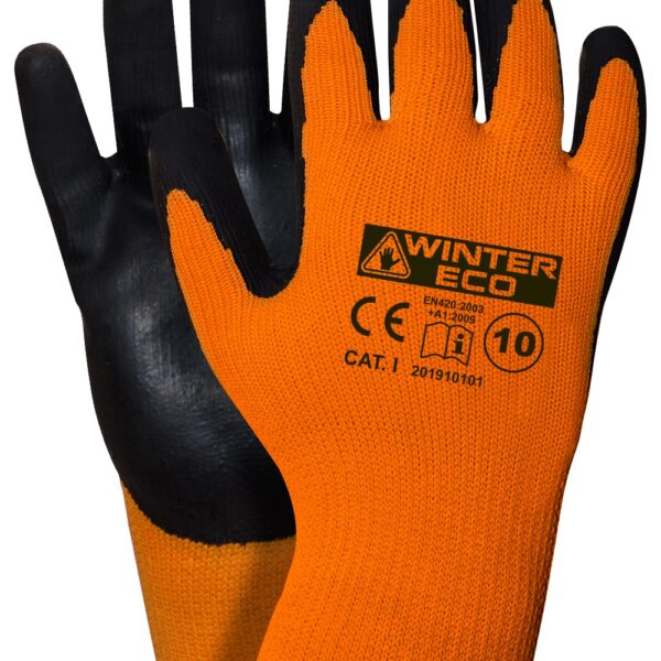 Rękawice powlekane, ocieplane winter ECO/W100 rozmiar 10