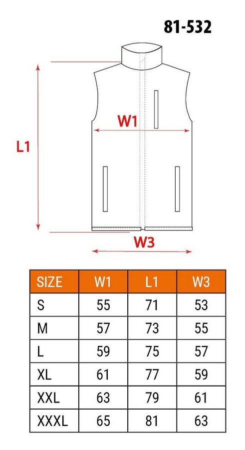 Bezrękawnik roboczy softshell rozmiar XL