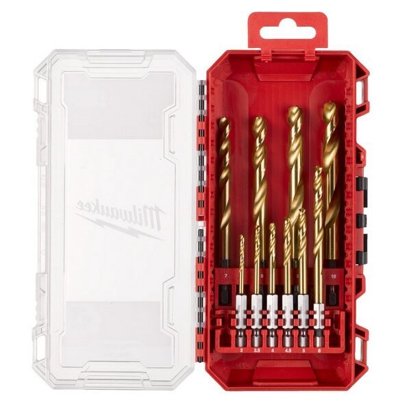 Zestaw wierteł do metalu hss-g TIN RED HEX 3-10mm 10SZ