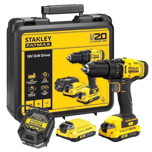 Wiertarko-wkrętarka 18V fatmax V20 2*1.5AH