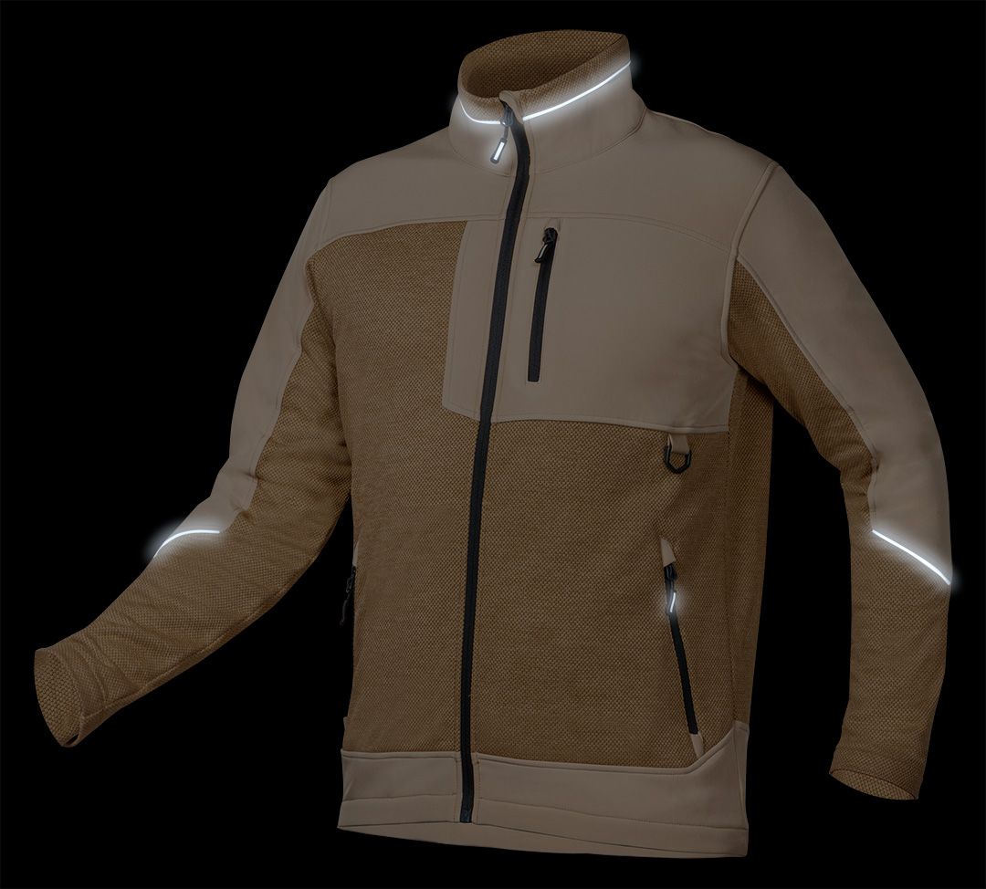 Bluza softshell outdoor, beżowa, rozmiar M