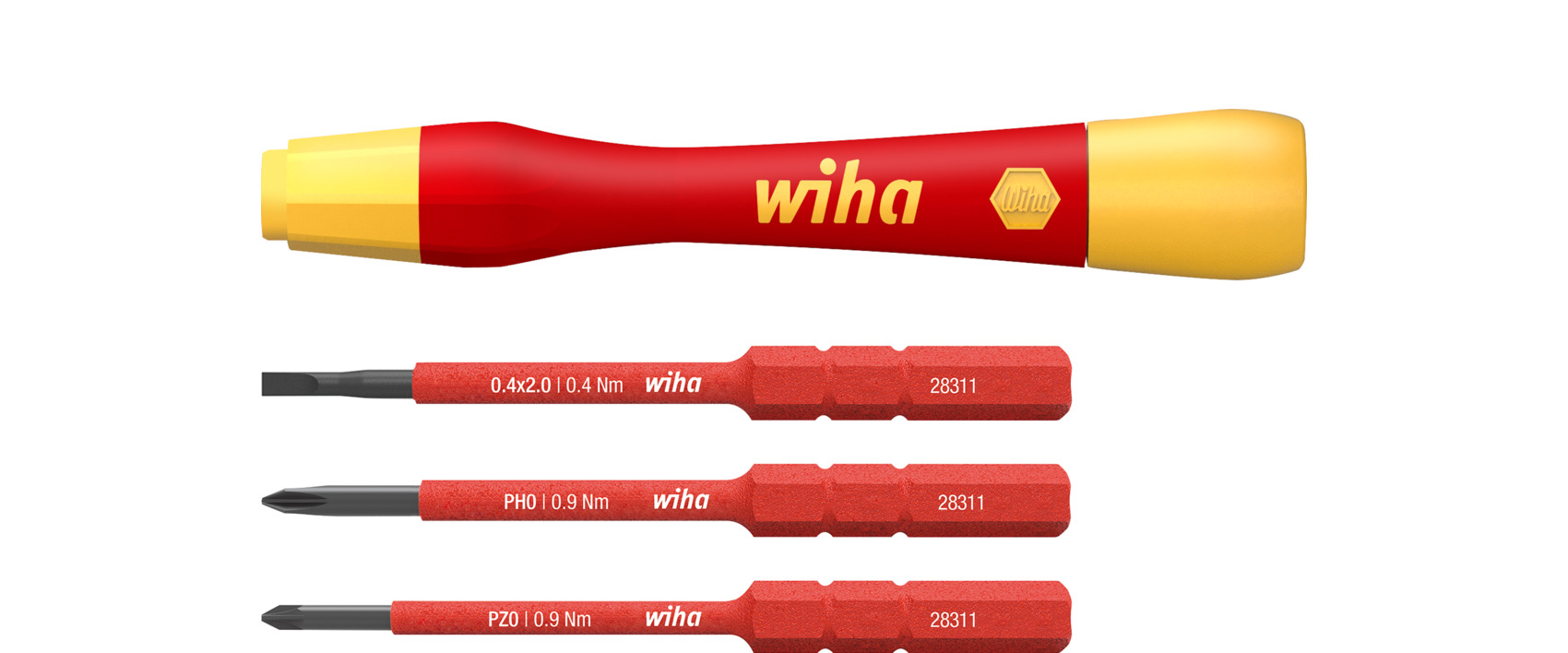Wkrętak precyzyjny picofinish + bity slimbit elektric 4CZ.