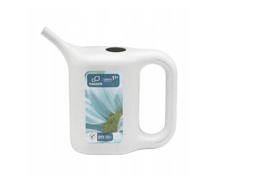Konewka plastikowa trapezium 1.5L jasny popiel