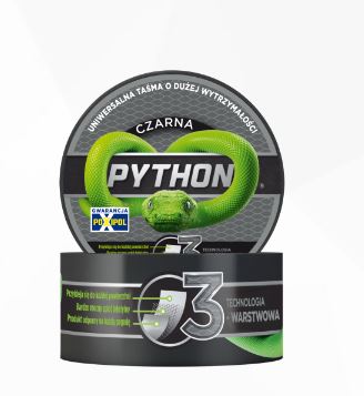 Taśma duct tape python czarna 48mm*9M