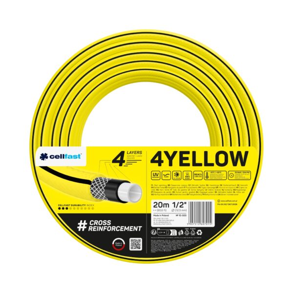 Wąż ogrodowy 4 yellow 1/2'' 20mb