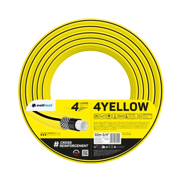 Wąż ogrodowy 4 yellow 3/4'' 50M